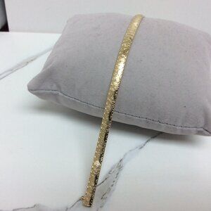 14k Real Yellow Solid Gold  Flexible Soft Omega Bangle Bracelet 10.60gr   71/4''